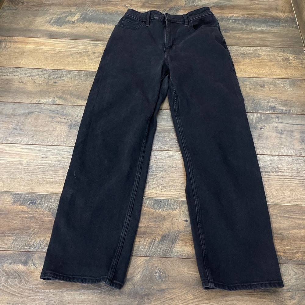 Hollister Ultra High-Rise Dad Jeans Black Vintage Stretch Size W27 Grunge 2000s
